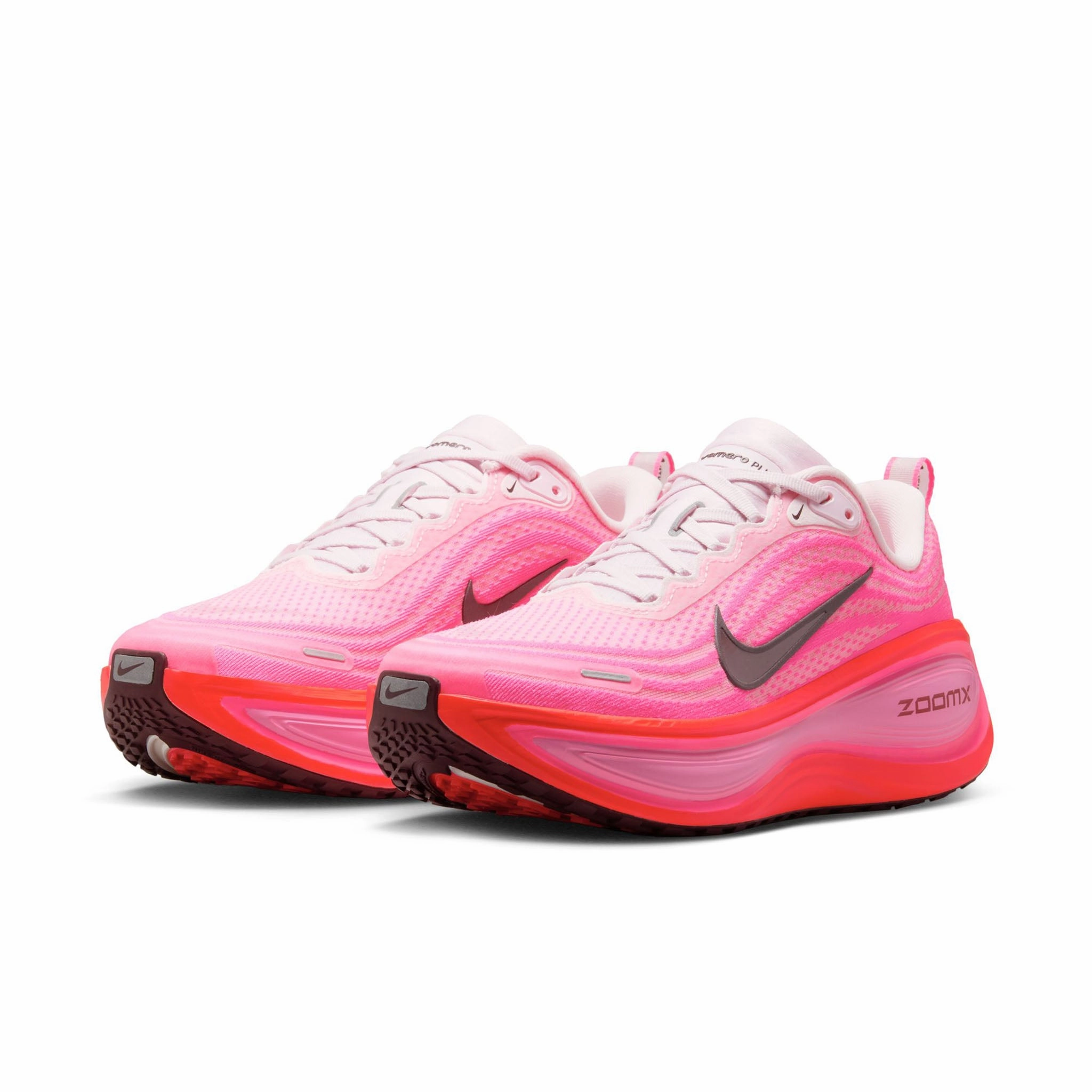 Nike | Women's Vomero Plus Road Running Shoes - Hyper Pink/Burgundy Crush Nikes New Running Shoes
