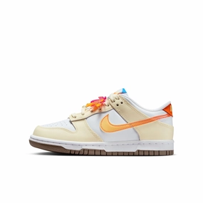 Nike "Dunk Low" GS - White / Multi Color Oklahoma State University Nike Shoes
