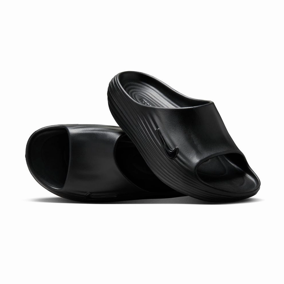 ReactX Rejuven8 Slide 'Black' Plush Slippers