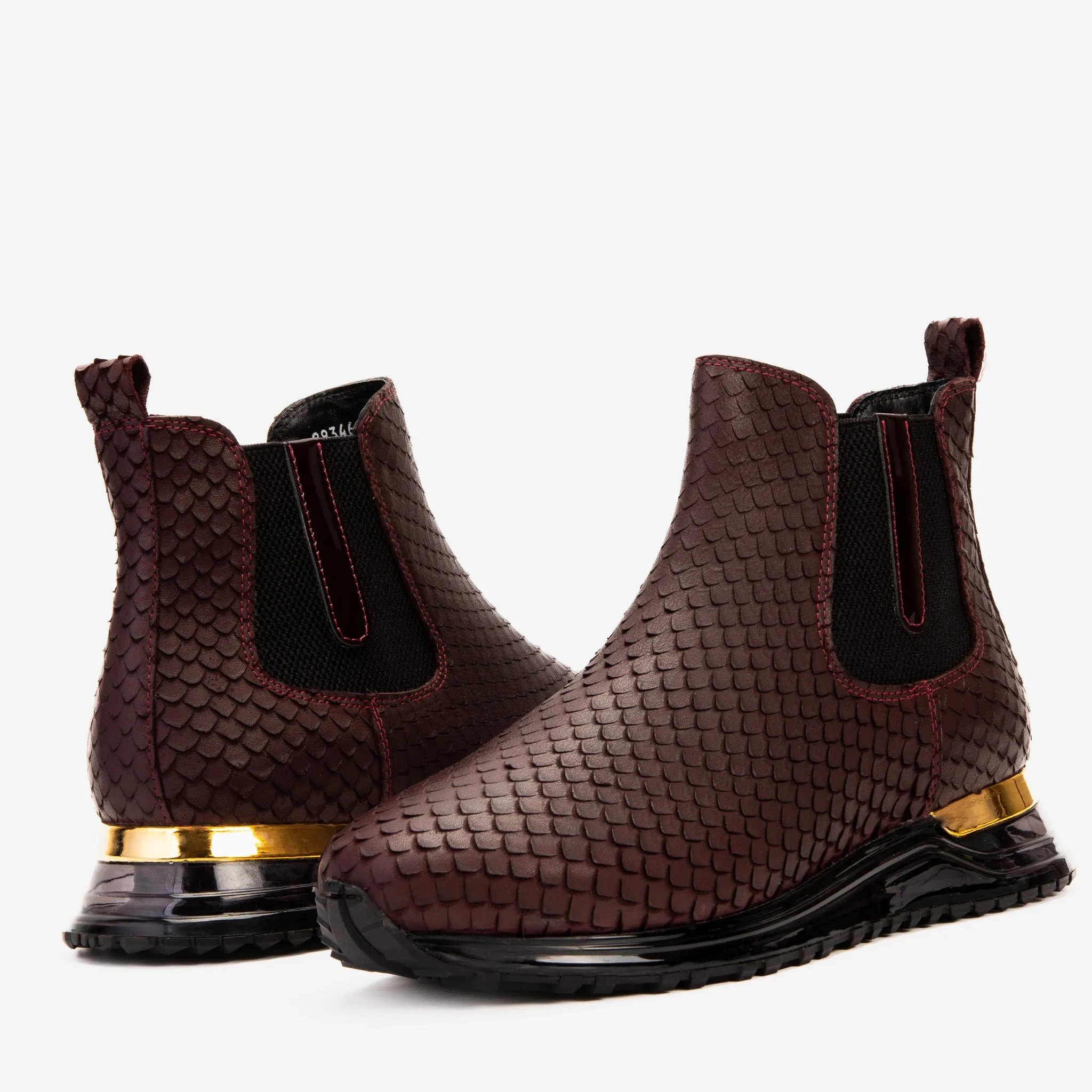 Via Spiga Chelsea Boots The Panther Burgundy Leather Men Chelsea Boot