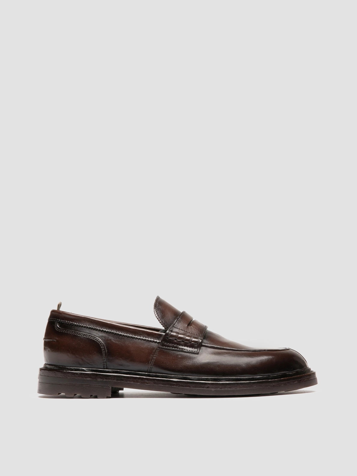 Loafers New York SAX FLEXI 001 - Dark Brown Leather Penny Loafers