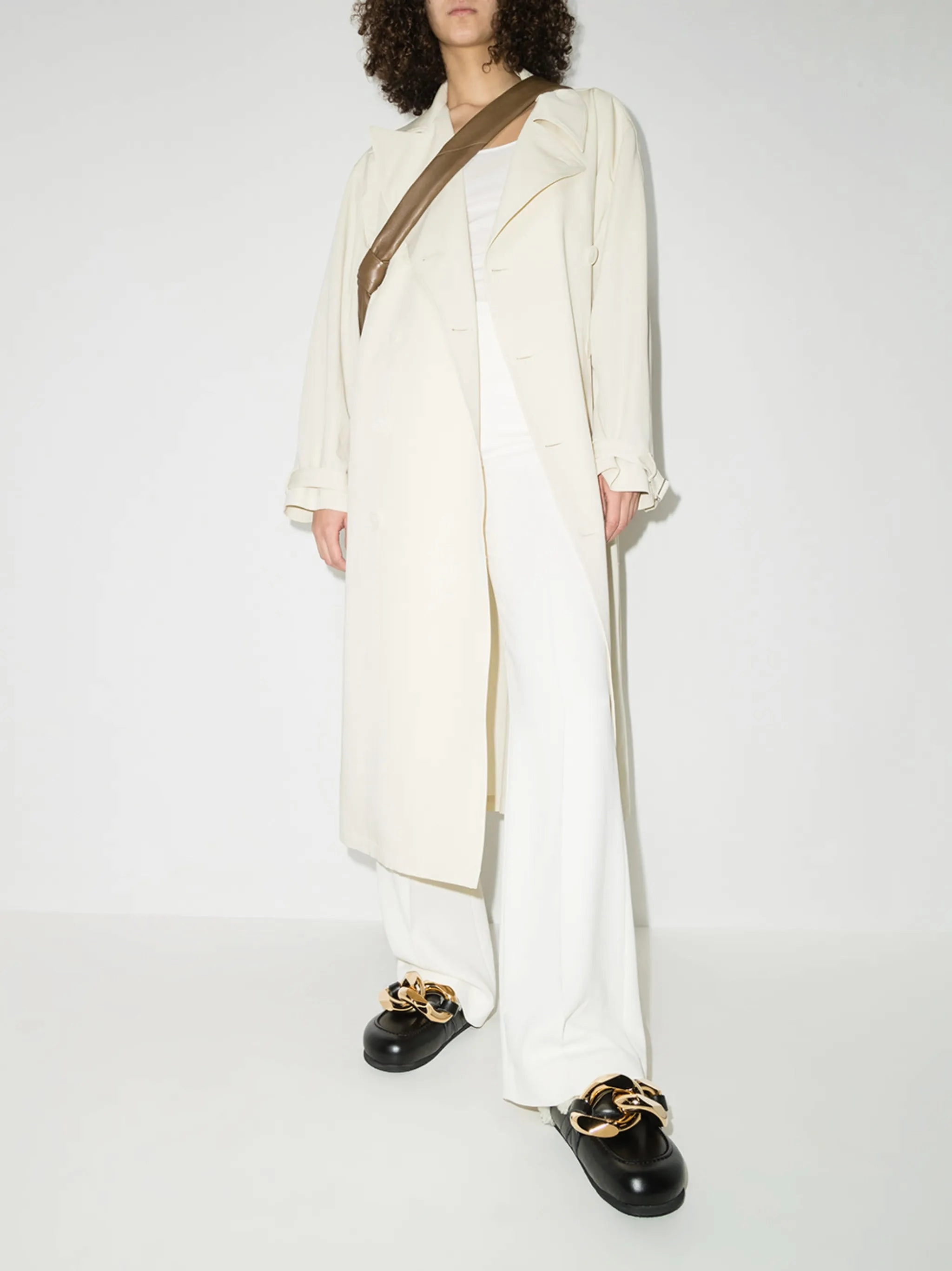 Gucci Loafers On Sale Chain shearling loafer mules