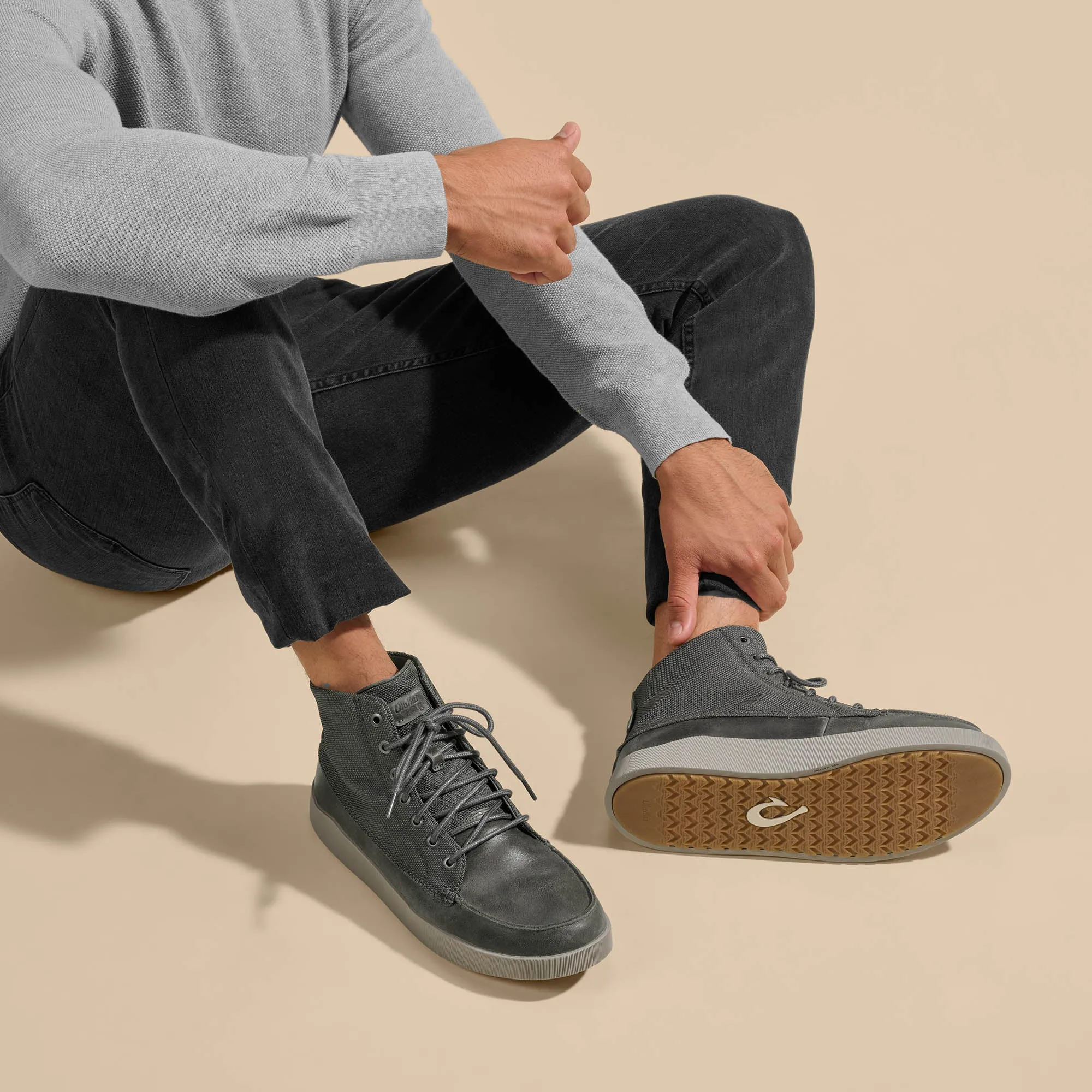 Mlina - Cinder Combat Boots Thick Heel