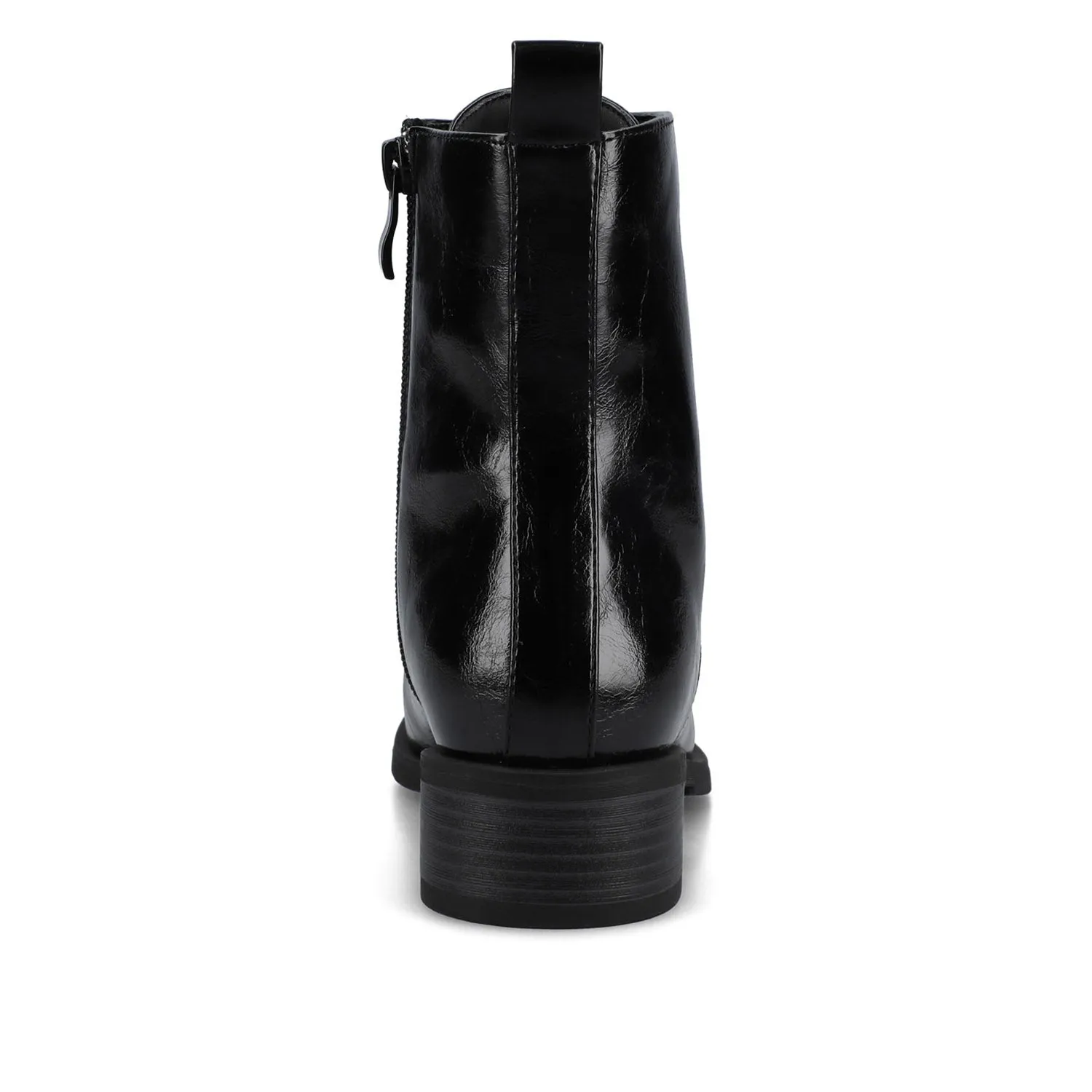 VIENNA COMBAT BOOTIES IN WIDE 3 Inch Heel Combat Boots