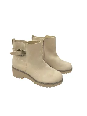 Leather Army Combat Boots Boots Combat By Torrid In Cream, Size: 12
