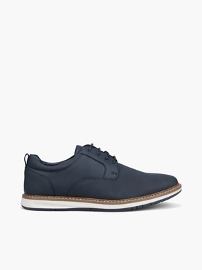 Flat Oxfords Tadd Navy Embossed Nbk
