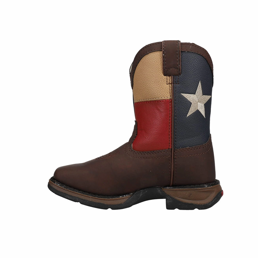 Texas Flag Wellington Square Toe Boot (Little Kid-Big Kid) Top Work Boots