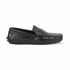 Loafers Size 13 The Argon Black Men's Leather Driving Loafers Tresmode