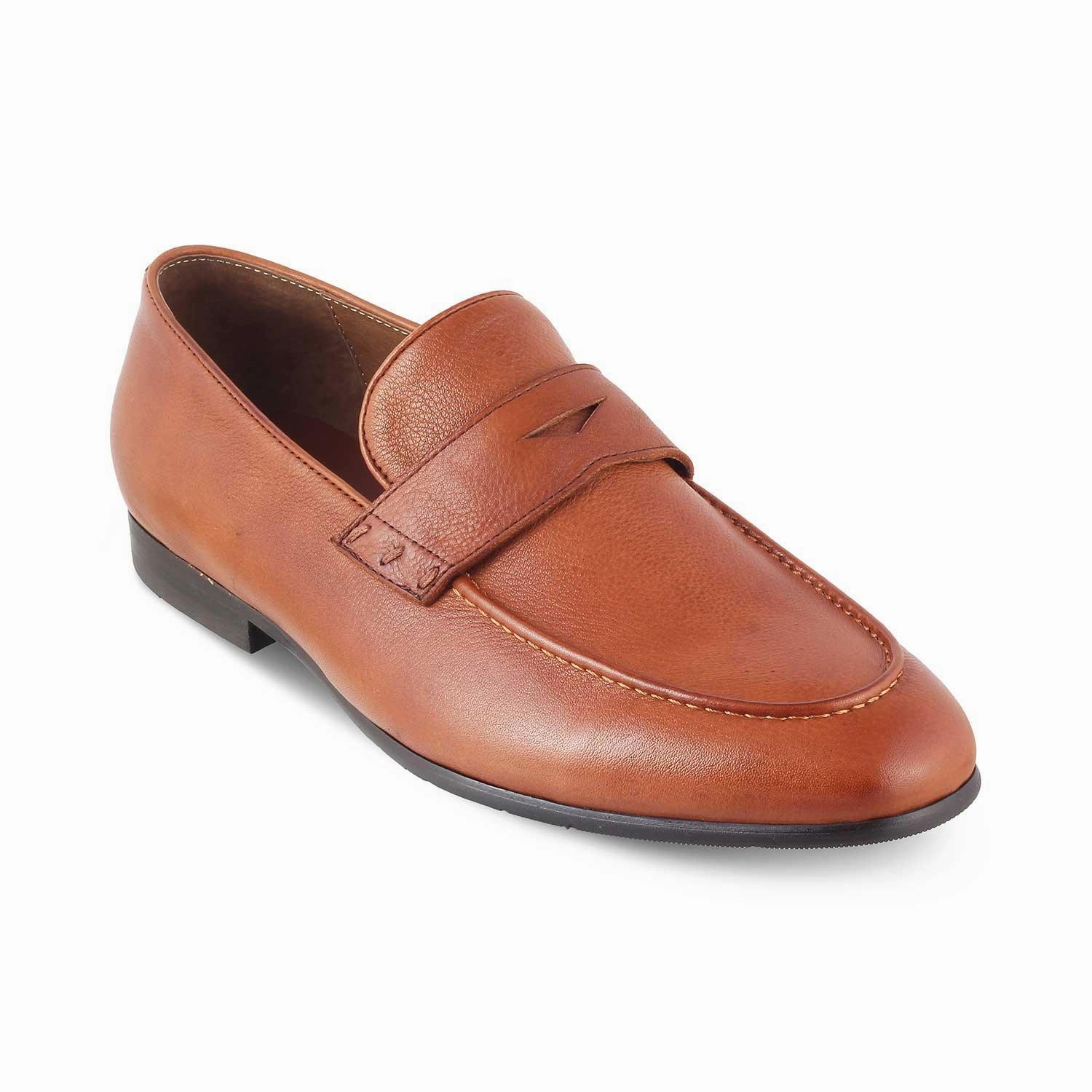 Michael Jackson Loafers The Douce Tan Men's Leather Penny Loafers Tresmode