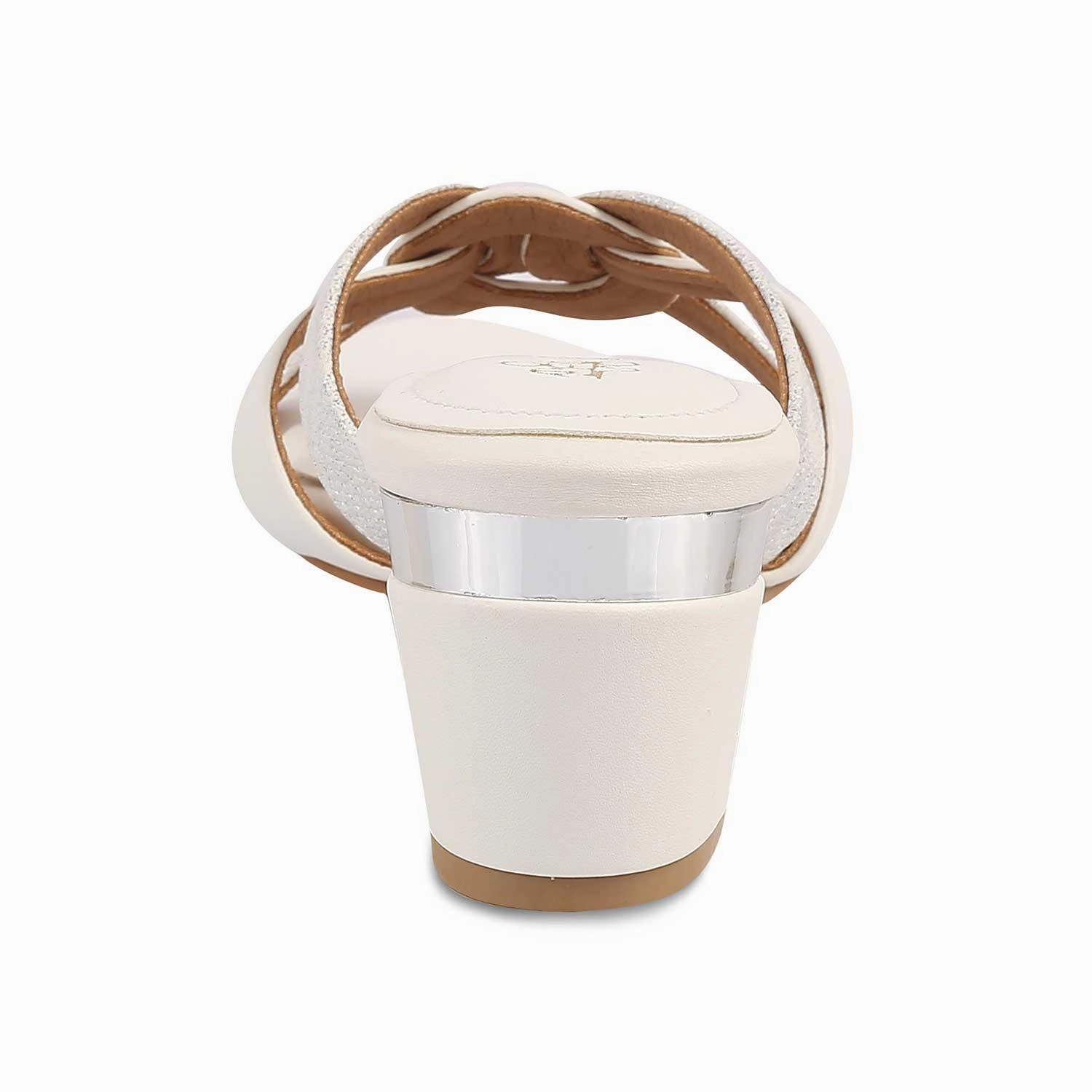 The Elche White Women's Dress Block Heel Sandals Tresmode Sandals Exhuma