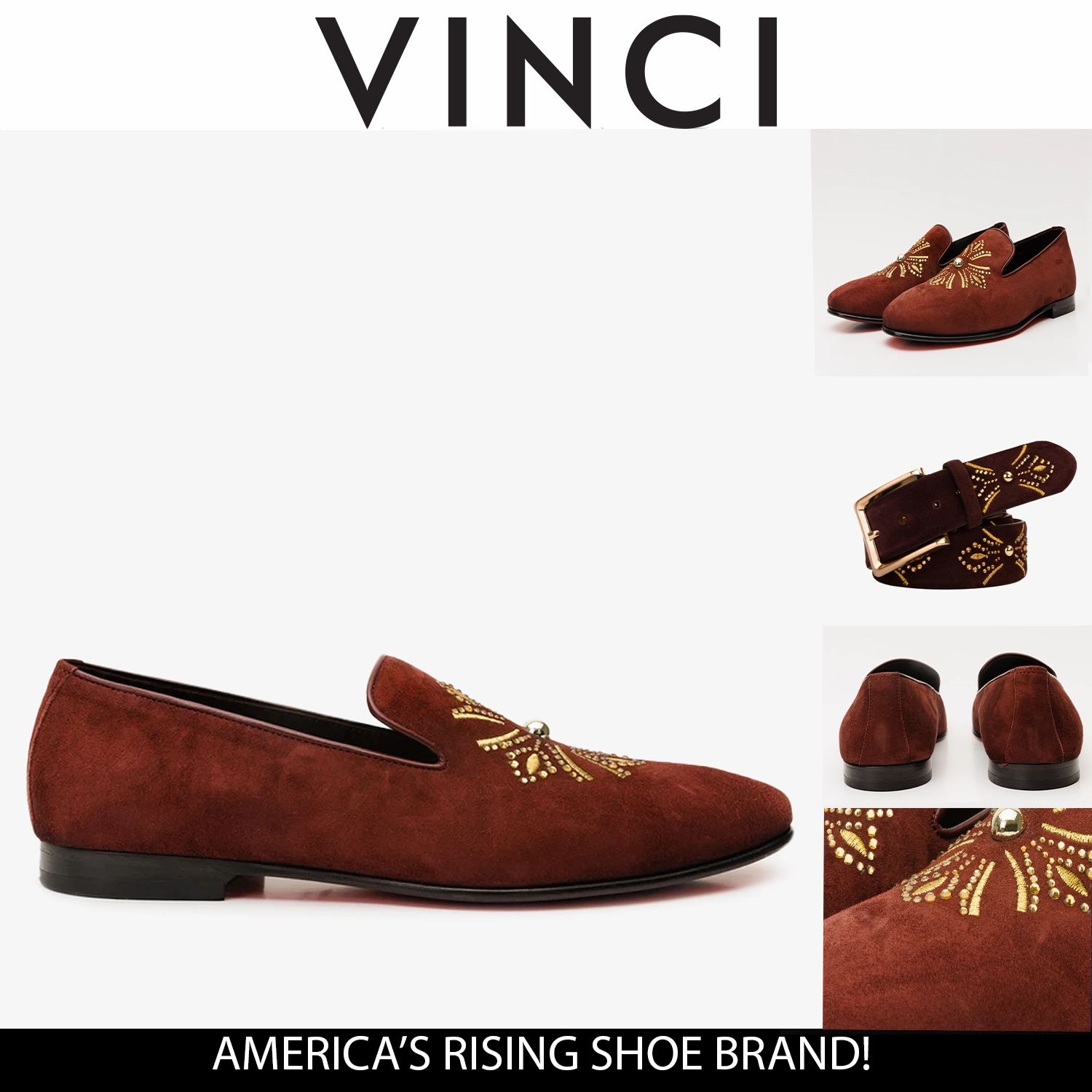 Loafers For Work The Lazio Shoe Burgundy Suede Slip-on  Loafer Men Shoe