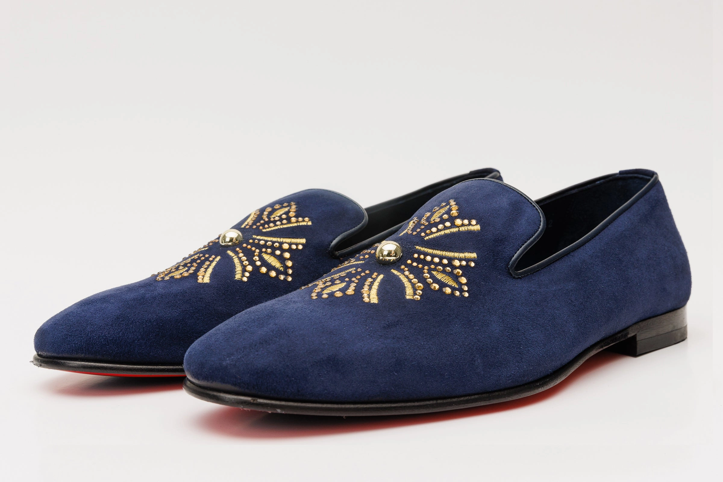 Penny In Loafers The Lazio Shoe Navy Blue Suede Slip-on Loafer Men Shoe