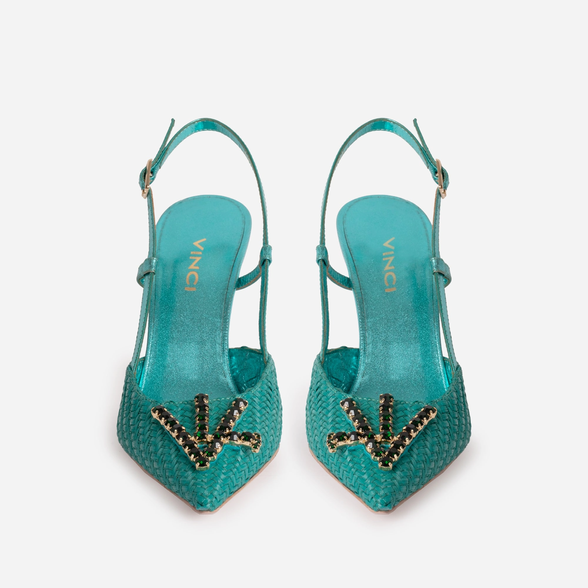 The Luna Turquoise Leather Slingback Women Sandal Sandals Excursions