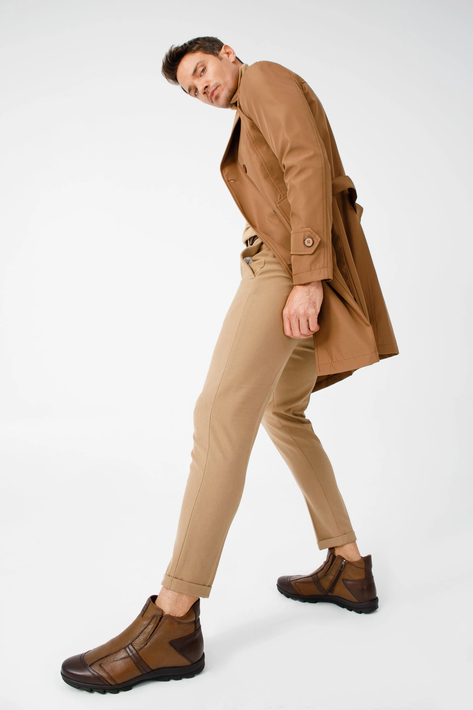 The Montreal Brown Leather Casual Zip-Up Ankle Men Boot Stuart Ankle Boots