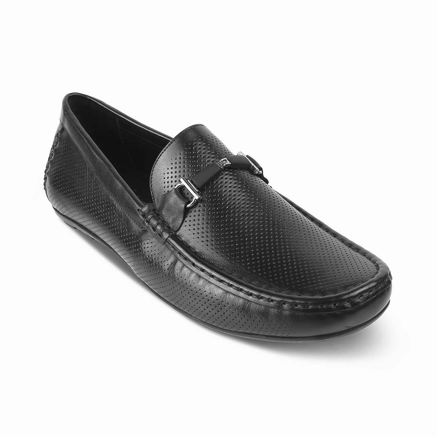 The Open Black Men's Leather Loafers Enzo Angiolini Loafers