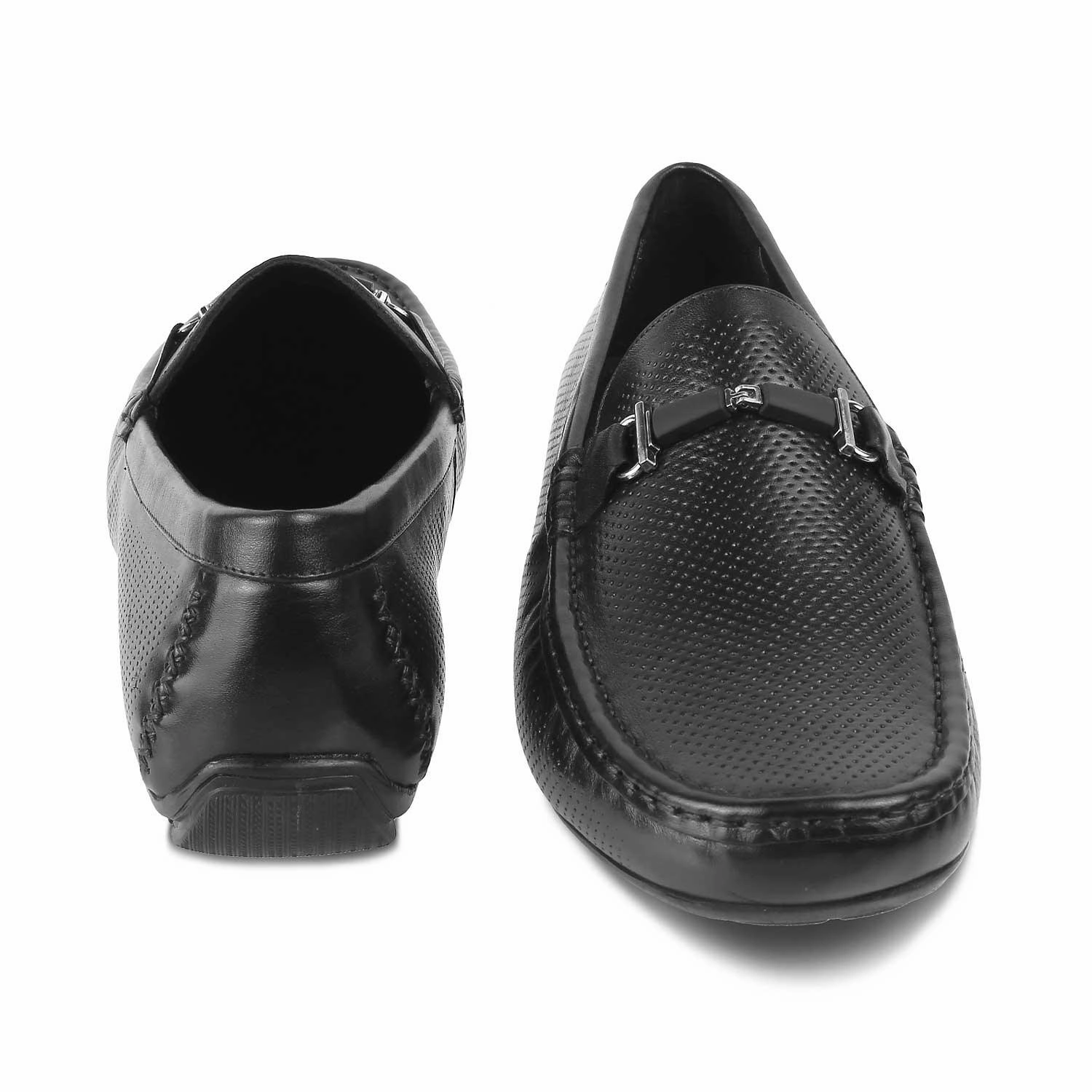 The Open Black Men's Leather Loafers Maison Margiela Loafers
