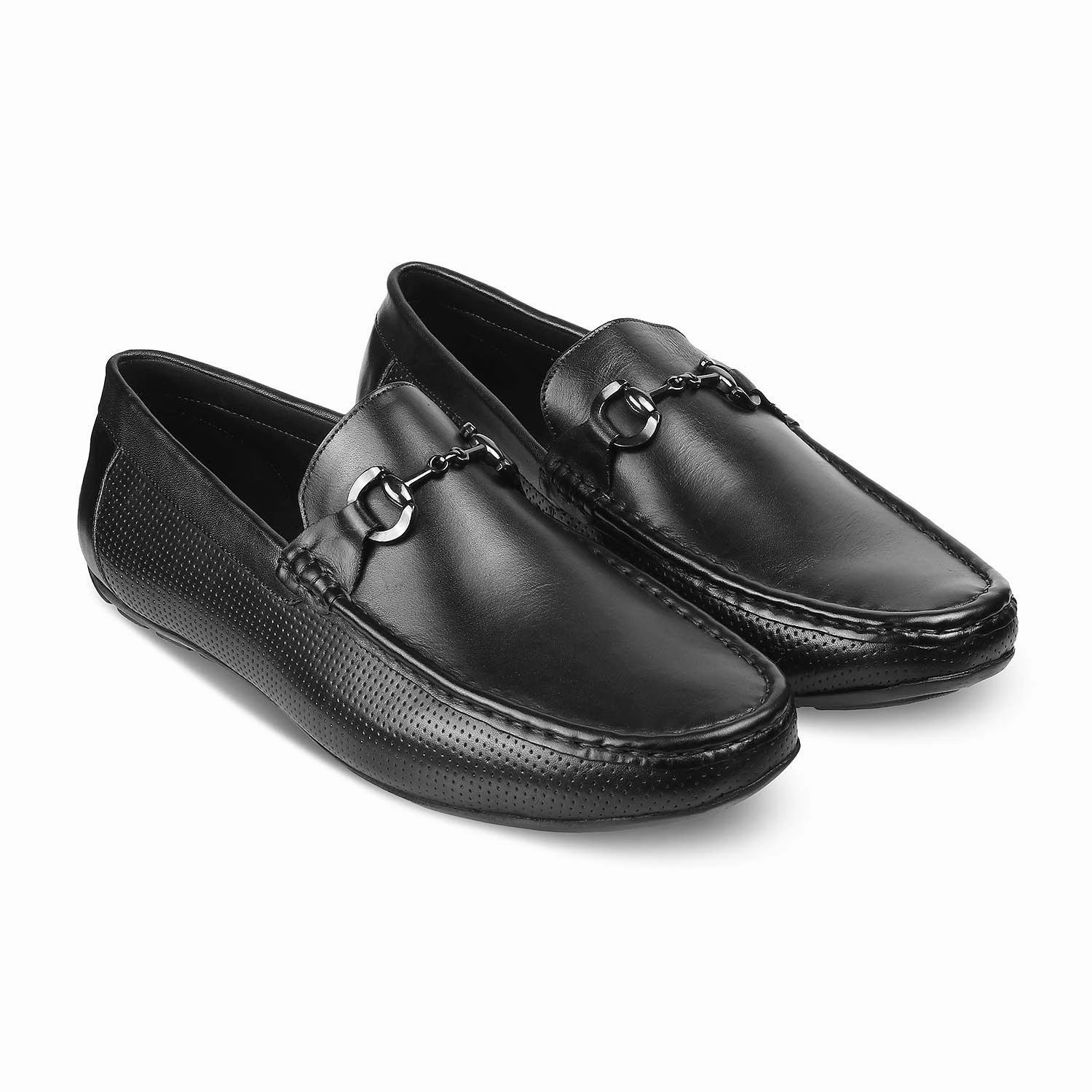 Heel Slippage In Loafers The Otterdam Black Men's Leather Driving Loafers