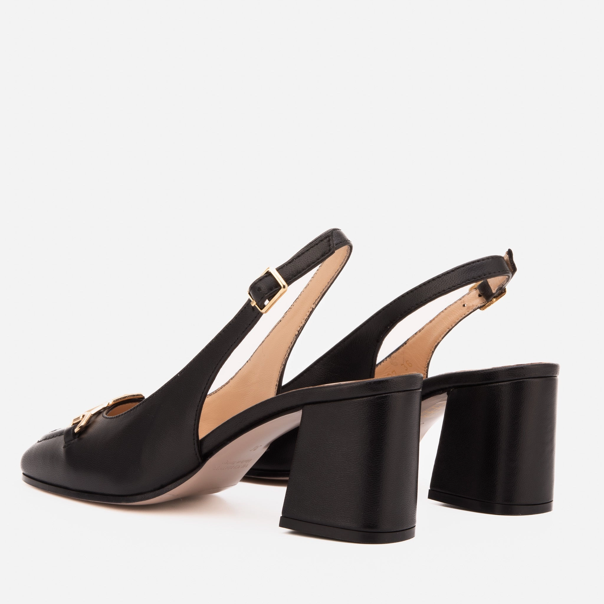 Evening Sandals The Potomac Black Slingback Leather Women Sandal