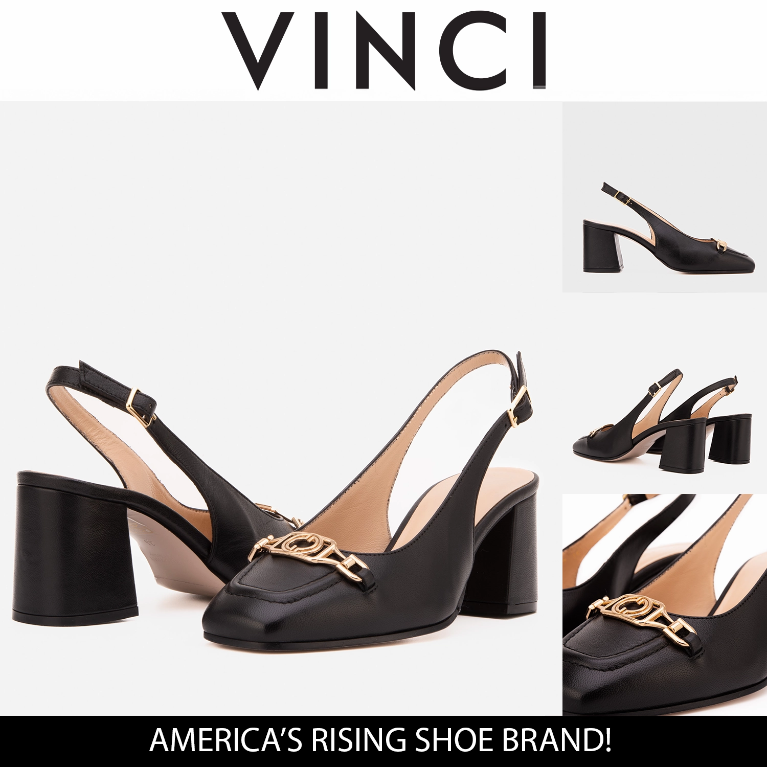 The Potomac Black Slingback Leather Women Sandal Rainbow Sandals Size Guide