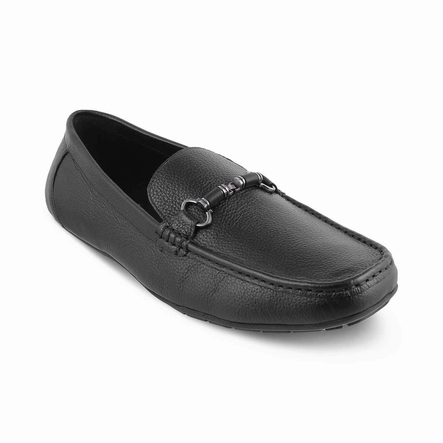 Liz Loafers The Robuk Black Men's Leather Driving Loafers Tresmode