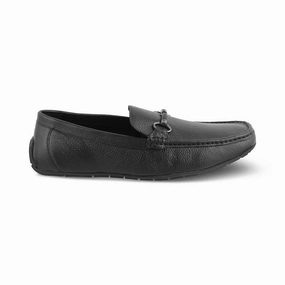 Loafers Slim The Robuk Black Men's Leather Driving Loafers Tresmode