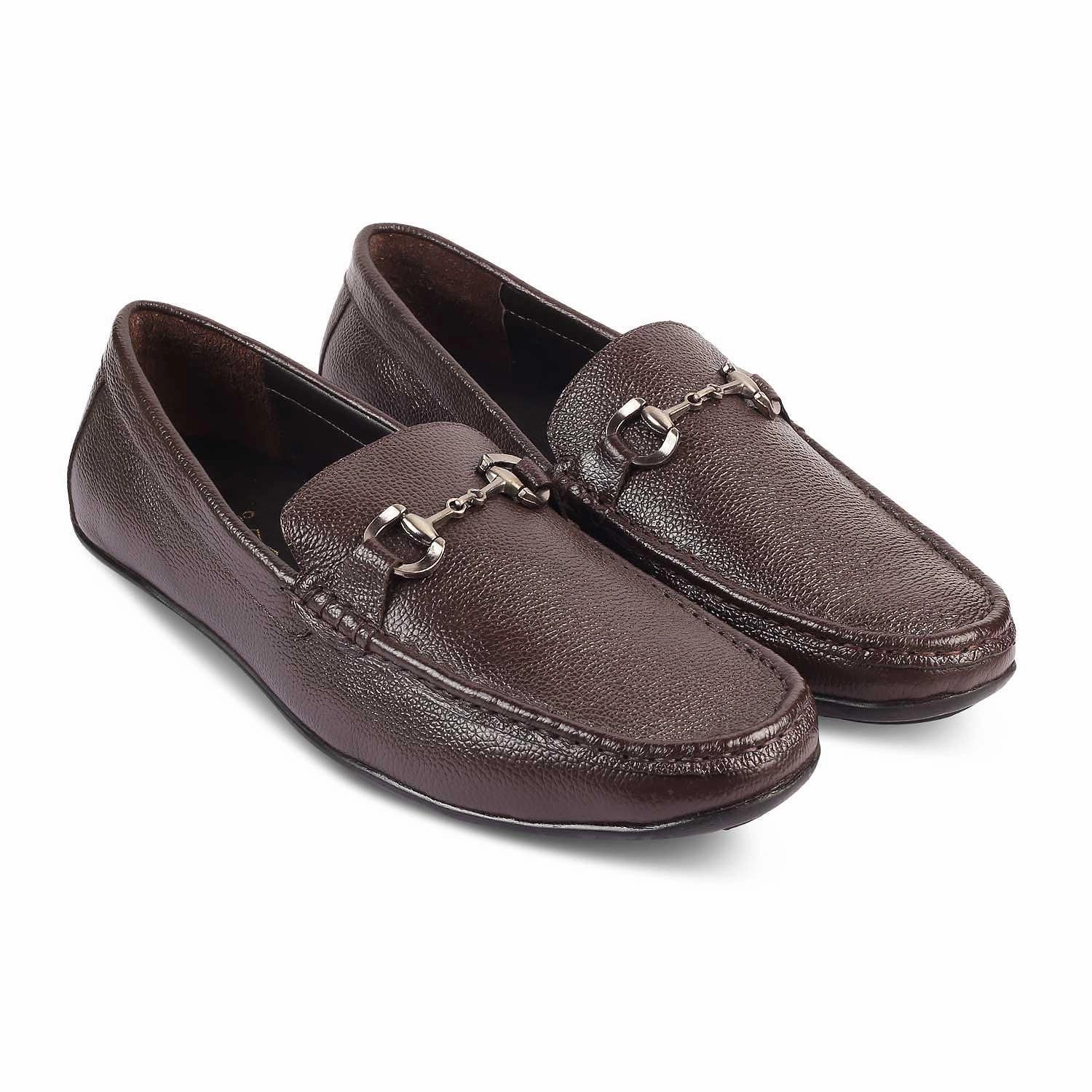Circus Loafers The Rosee Brown Men's Leather Driving Loafers Tresmode
