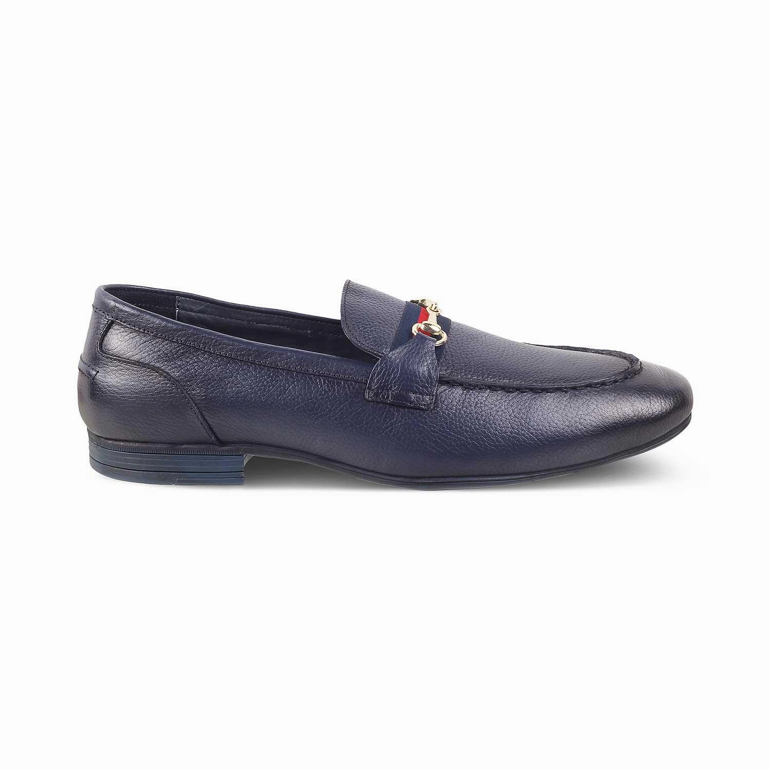 The Sen Blue Men's Leather Loafers Tresmode Salvatore Ferragamo Loafers