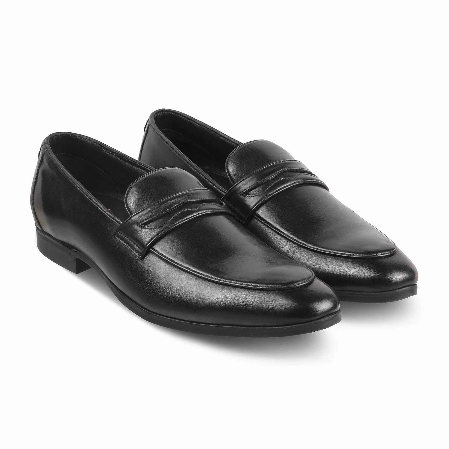 The Toslip Black Men's Leather Penny Loafers Tresmode Ugg Penny Loafers