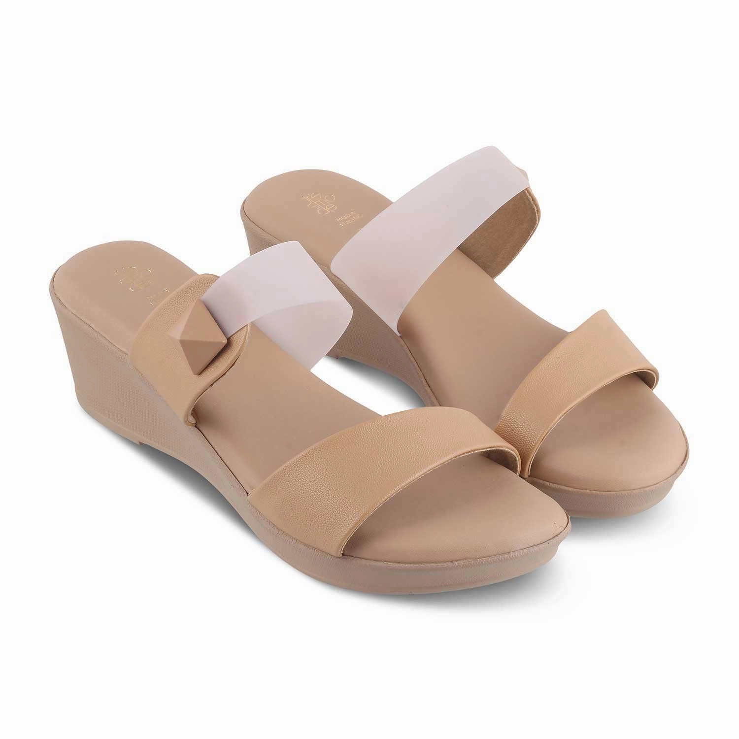 The Vios Camel Women's Dress Wedge Sandals Tresmode Sandals La Toc Location