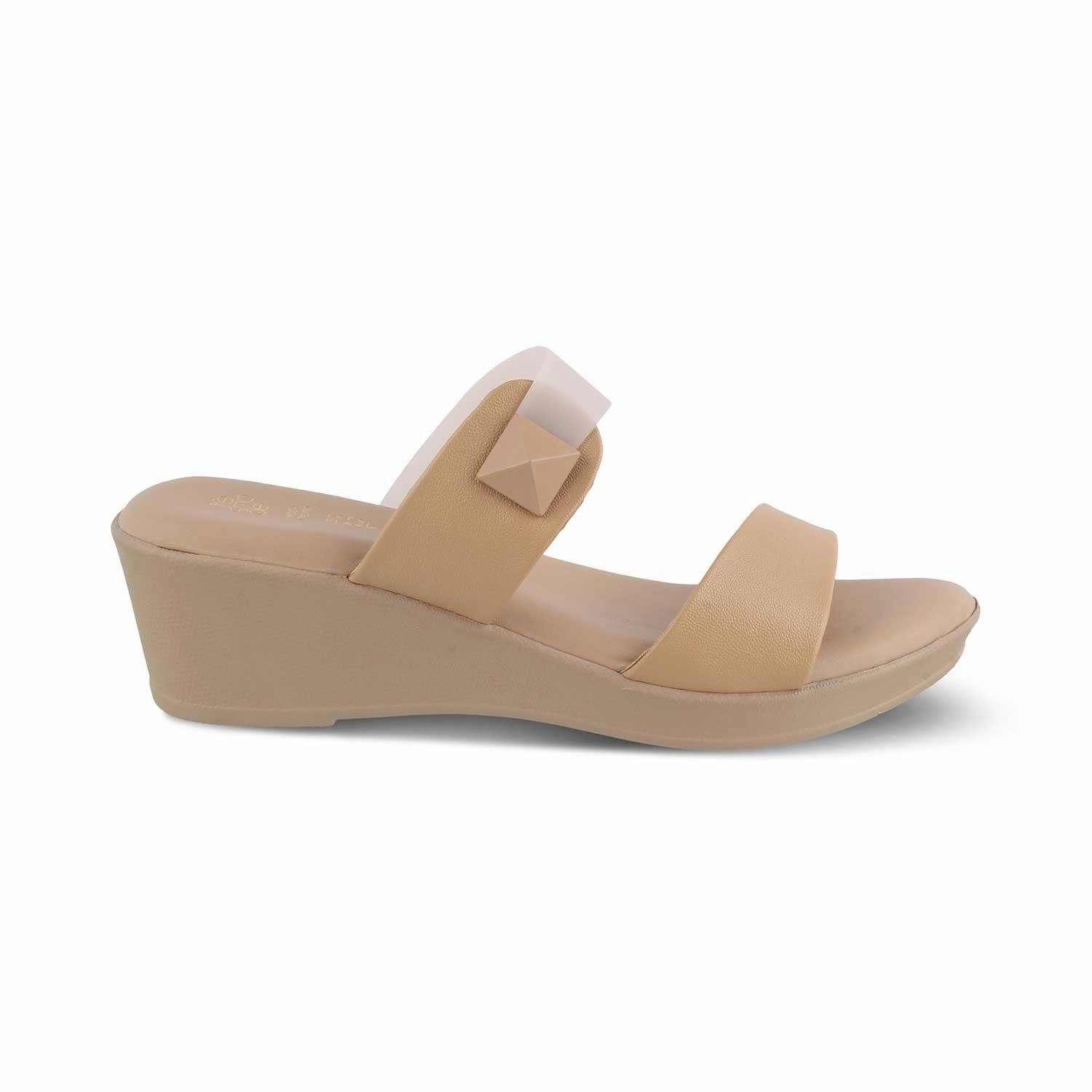 The Vios Camel Women's Dress Wedge Sandals Tresmode Wedding Sandals