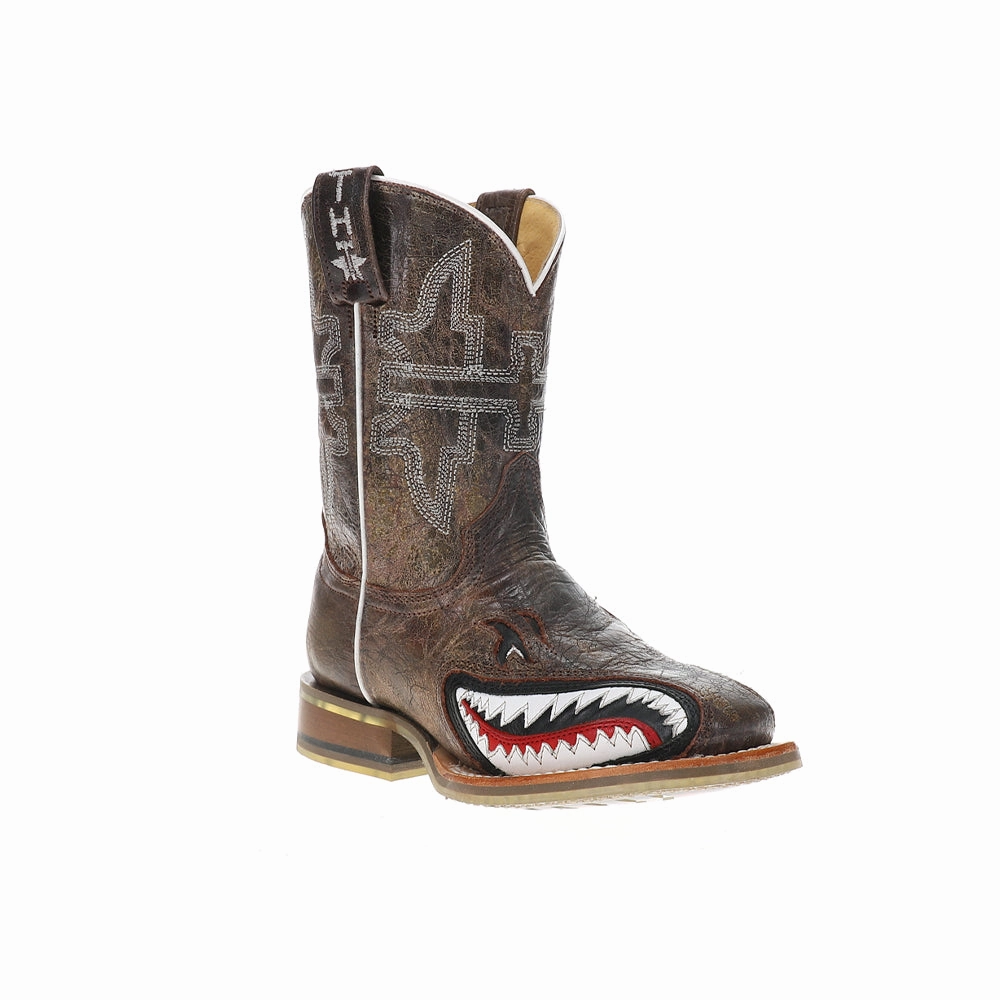 Outlets Boots Sharky Square Toe Cowboy Boots (Toddler-Big Kid)