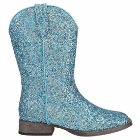 Glitter Galore Square Toe Cowboy Boots (Big Kid) Boots To Wear With Jeans