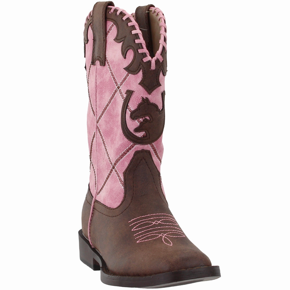 Lacy Square Toe Cowboy Boots (Little Kid-Big Kid) Legion Boots