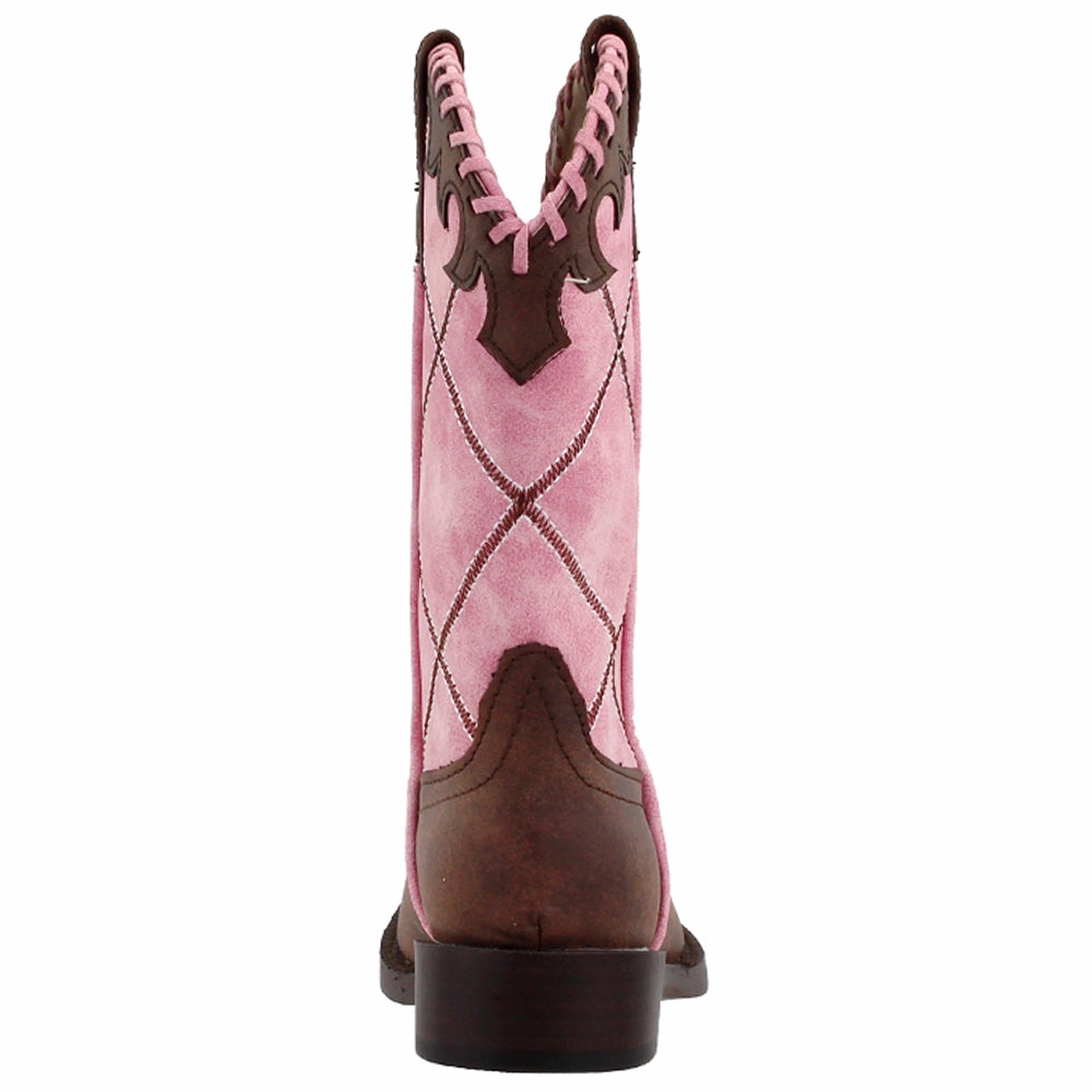 Knee High Dress Boots Lacy Square Toe Cowboy Boots (Little Kid-Big Kid)