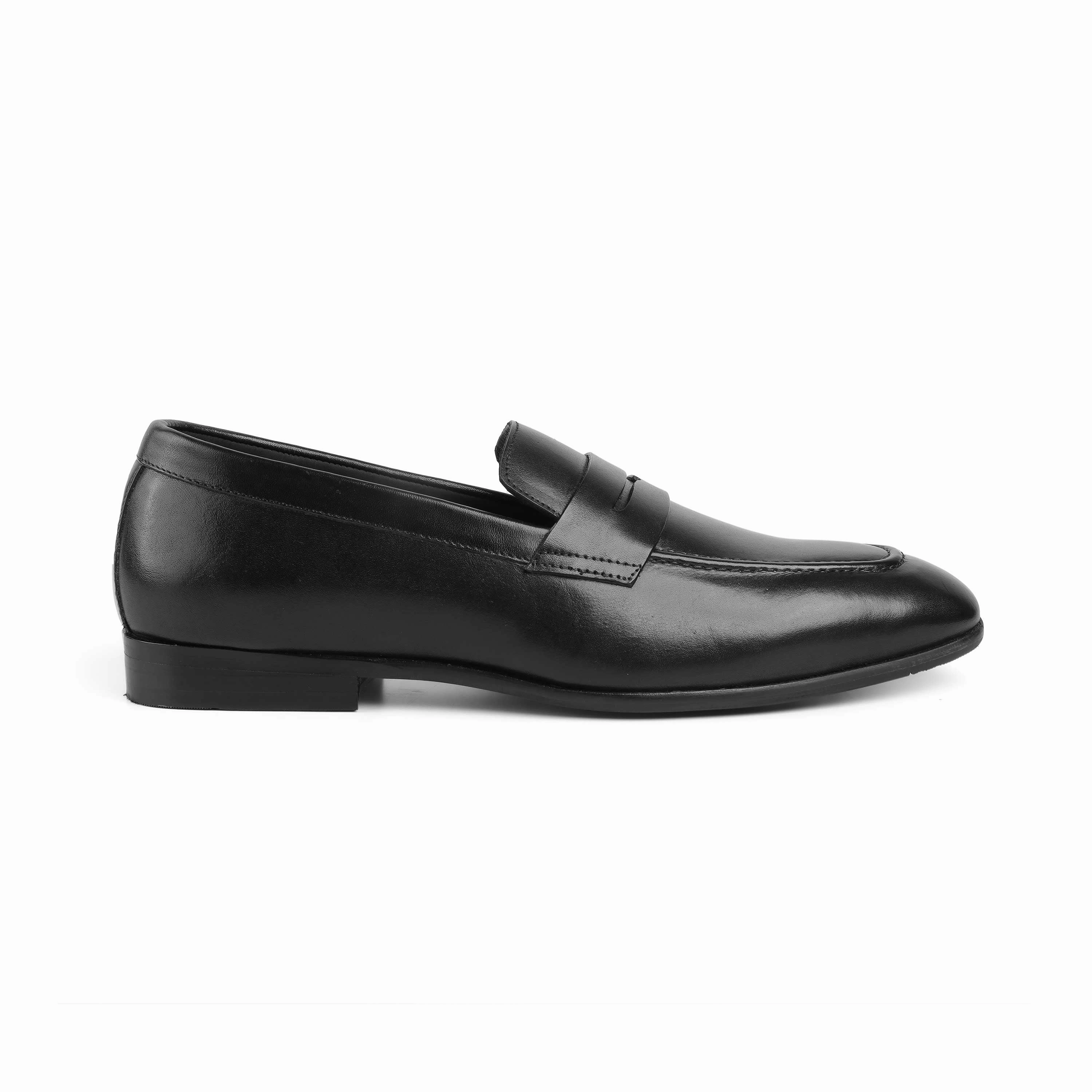 Tresmode Salved Black Men's Leather Penny Loafers Loafers Lace Up