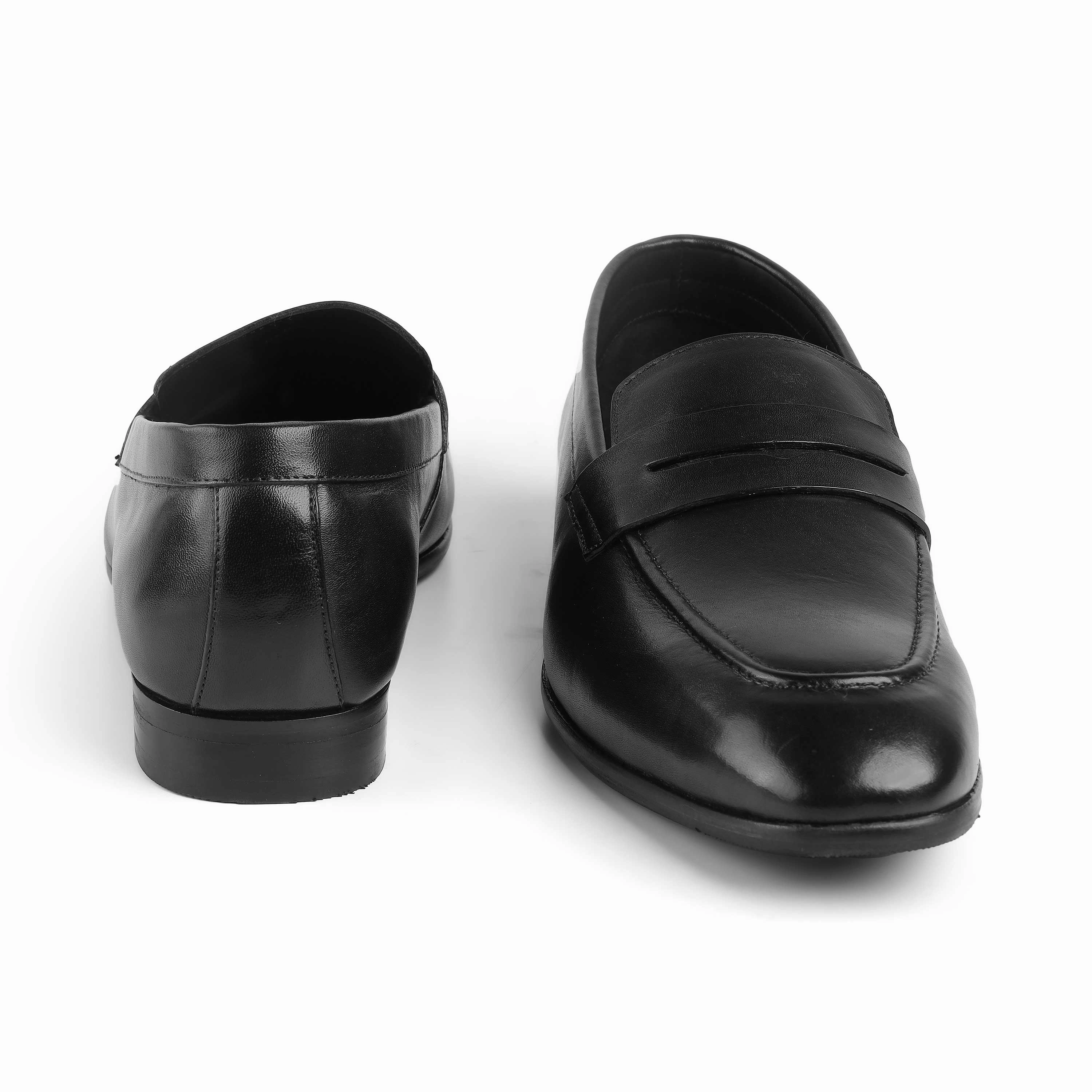 Soho Loafers Tresmode Salved Black Men's Leather Penny Loafers