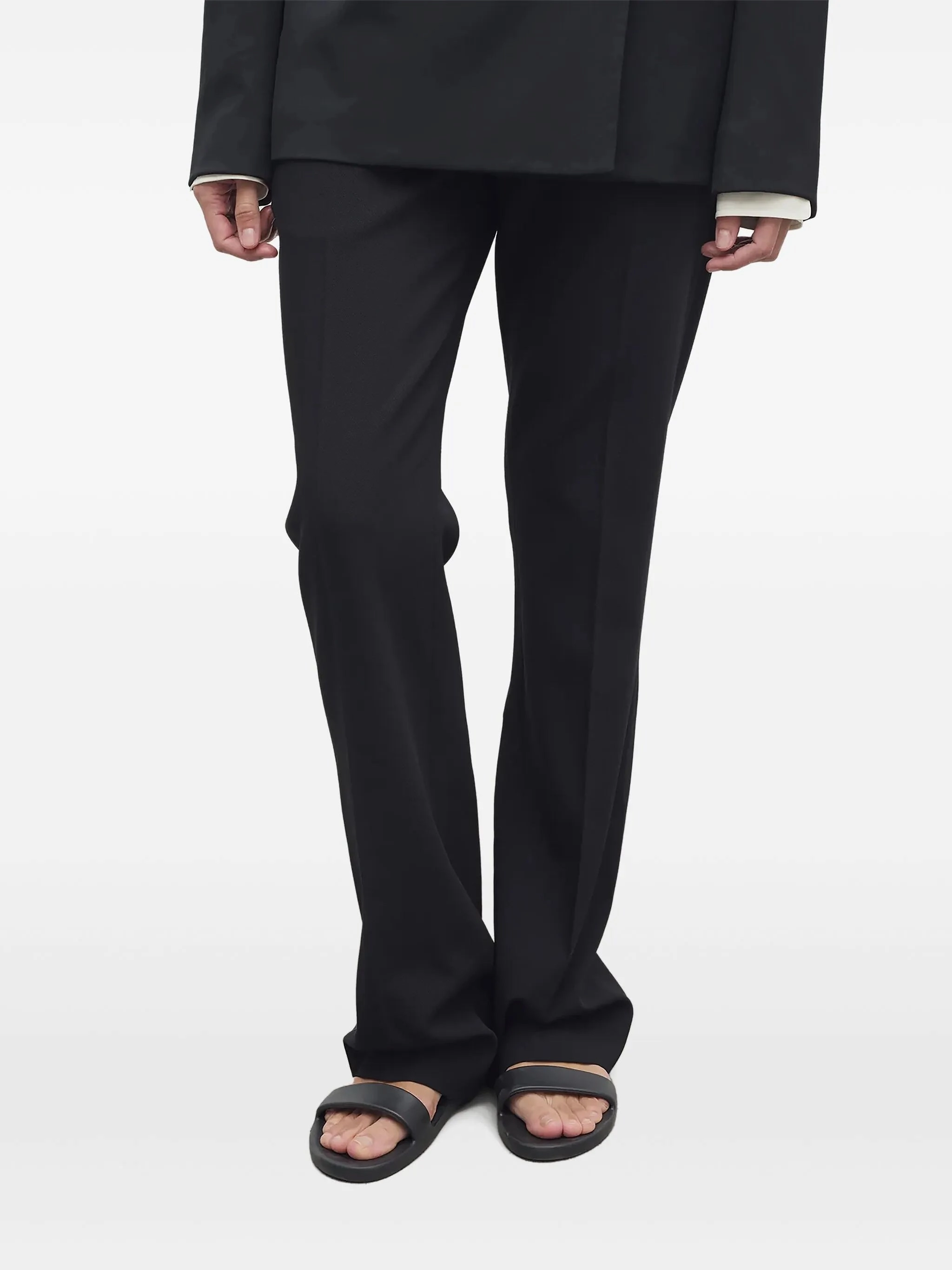 Foam slides Wool Slippers With Rubber Sole