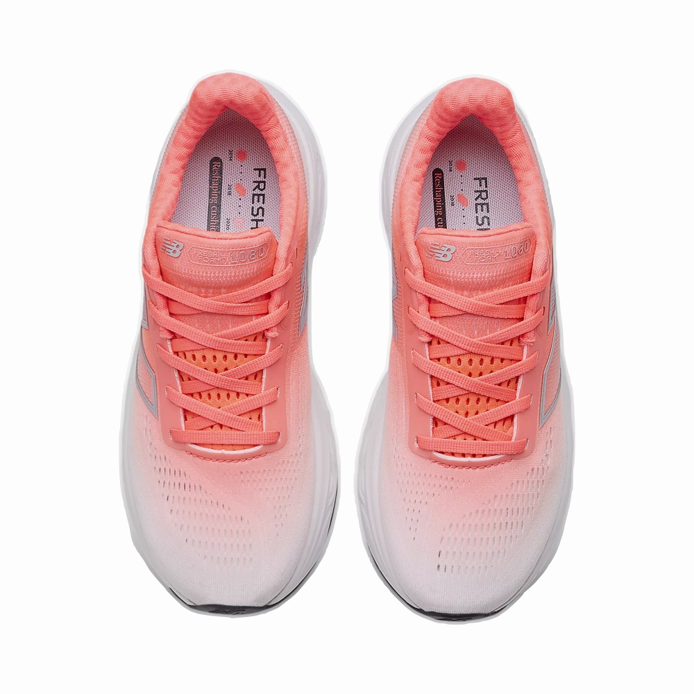 New Balance Women's Fresh Foam X 1080v14 Sneaker in Urgent Red with Silver Metallic and Light Silver Metallic New Balance 530 Light Pink