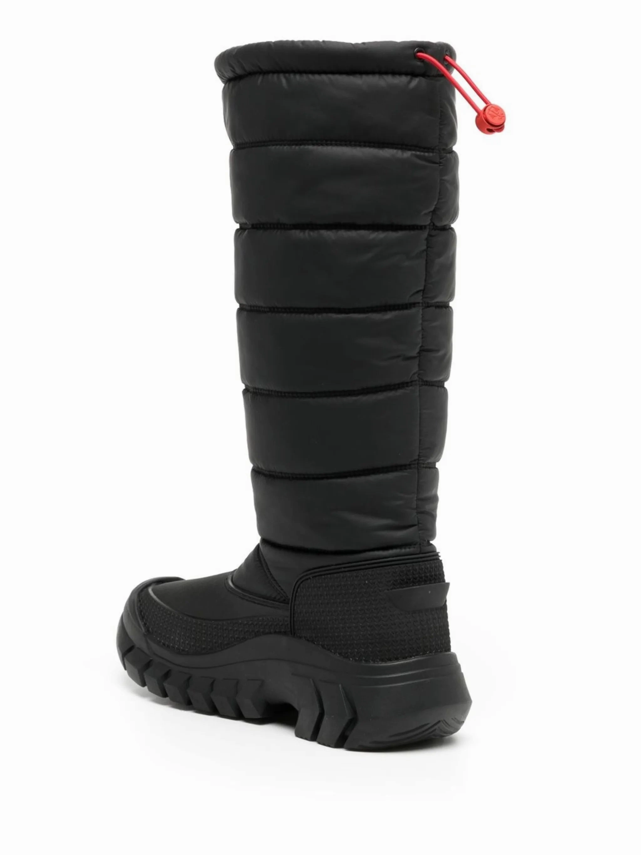 Black Intrepid Quilted Boots Fold Down Ankle Boots