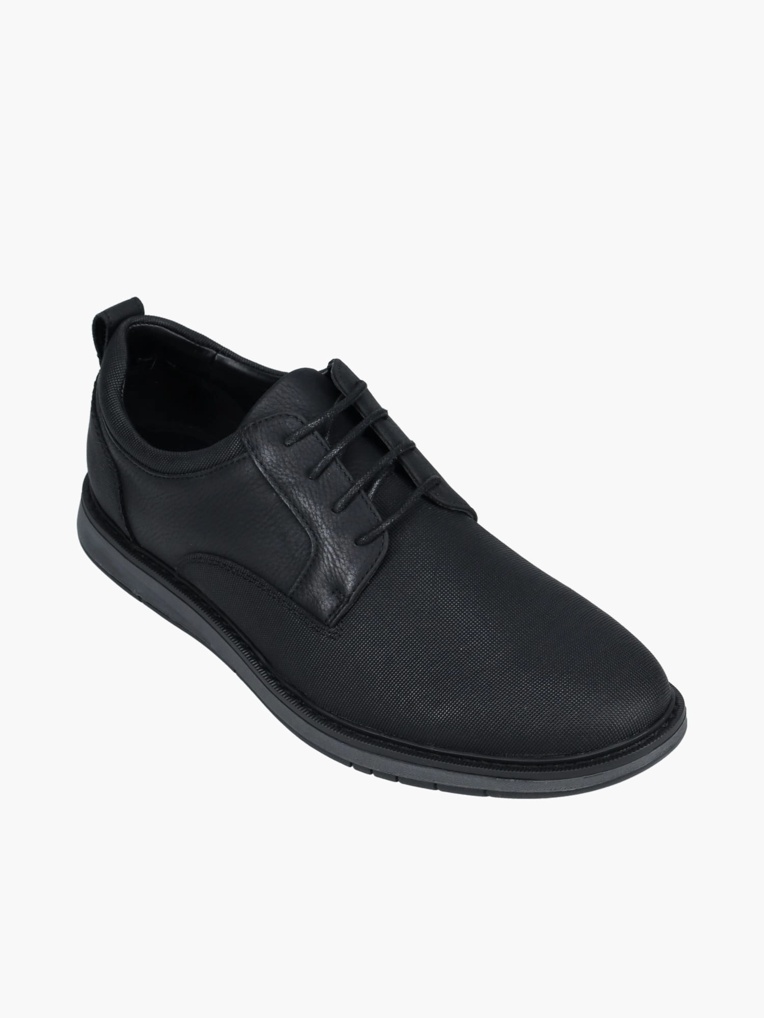 Tadd Black Embossed Nbk Leather Cap Toe Oxfords