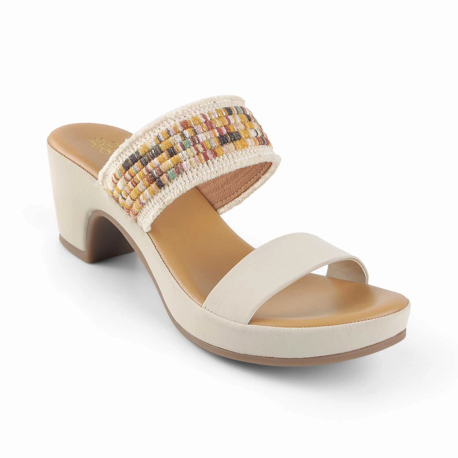 St Sandals Tresmode Athn Beige Women's Dress Block Heel Sandals