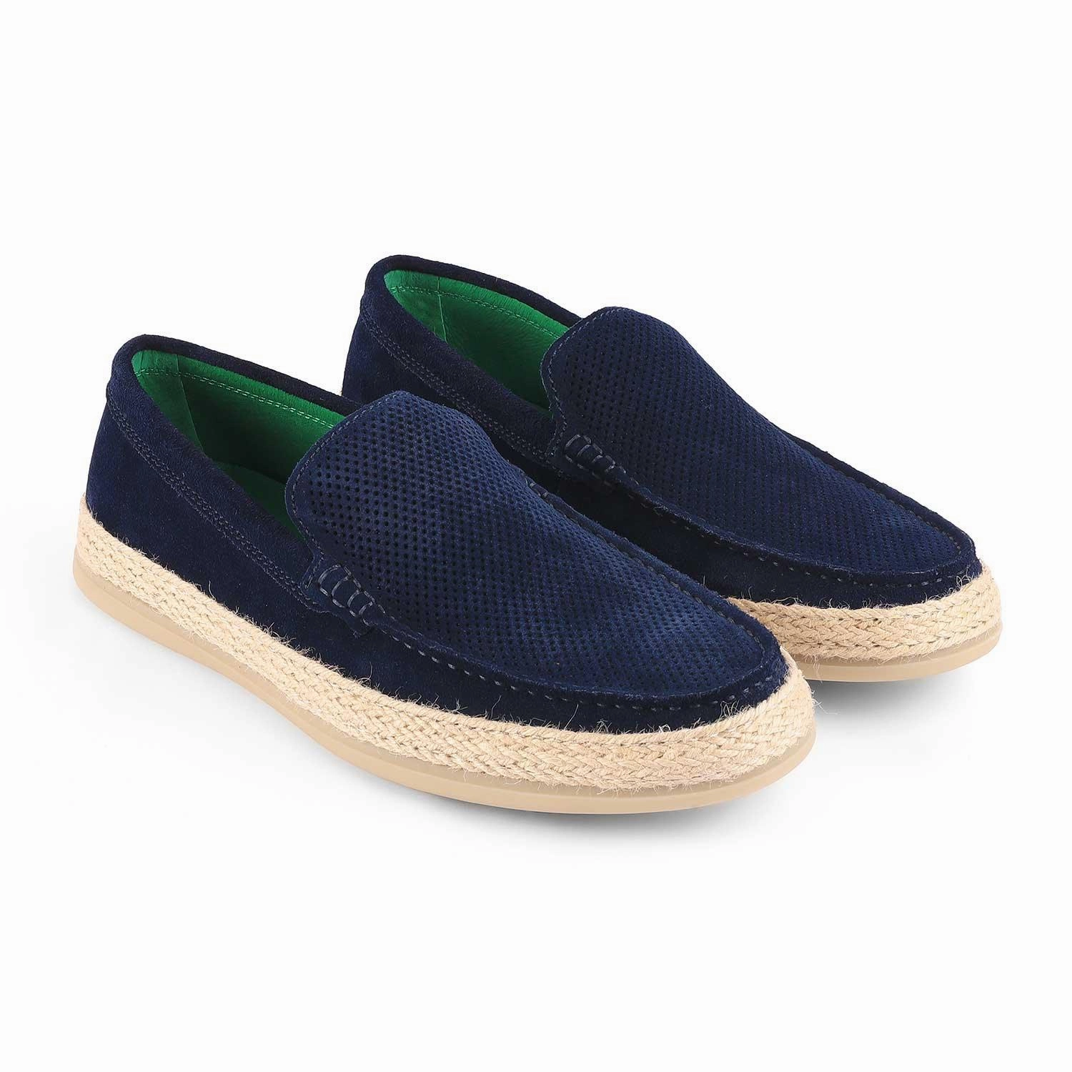 Ecco Shoes Loafers Tresmode Bath Blue Men's Suede Leather Loafers