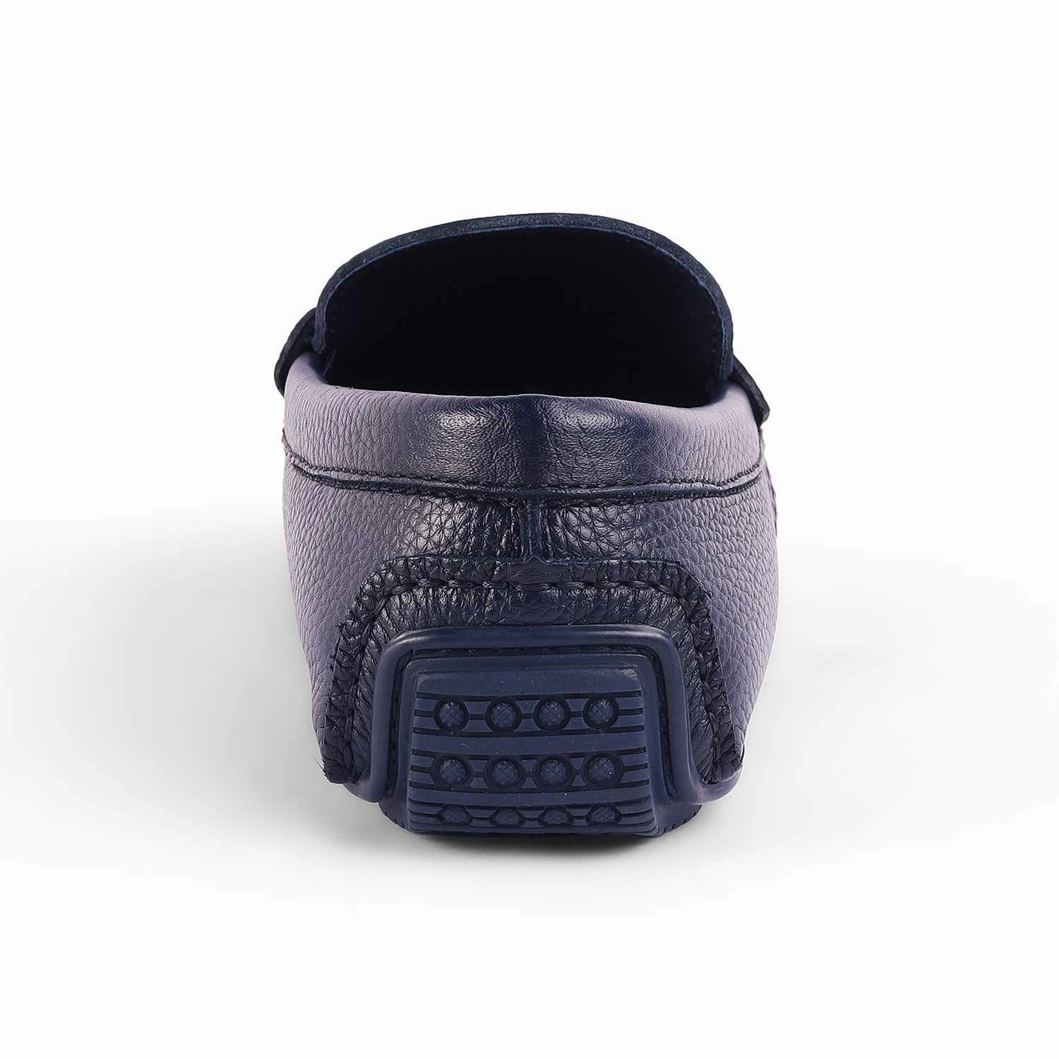 Tresmode Bristo Blue Men's Leather Driving Loafers Loafers Drawing