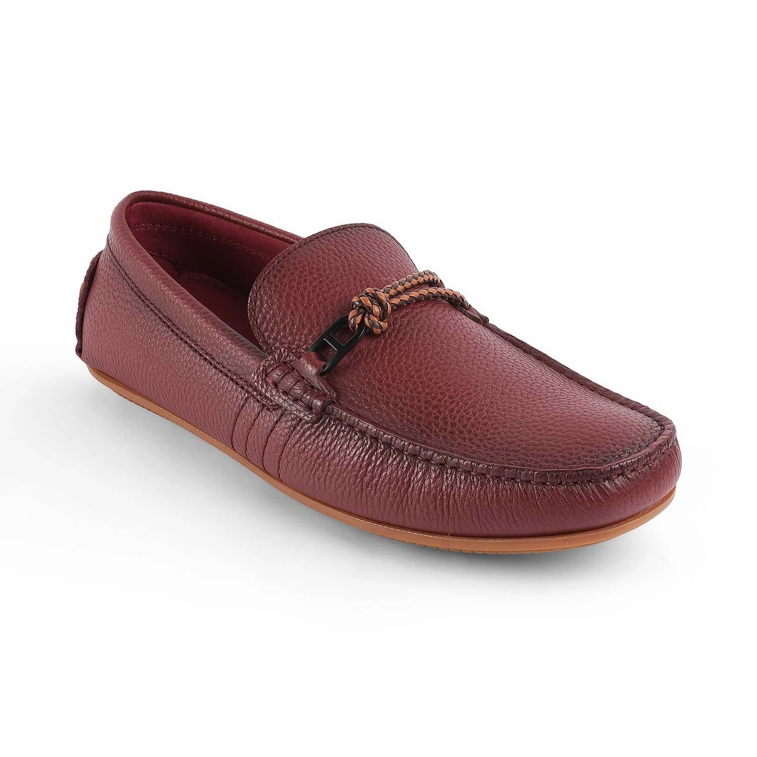 Tresmode Bristo Wine Men's Leather Driving Loafers Lined Vs Unlined Loafers
