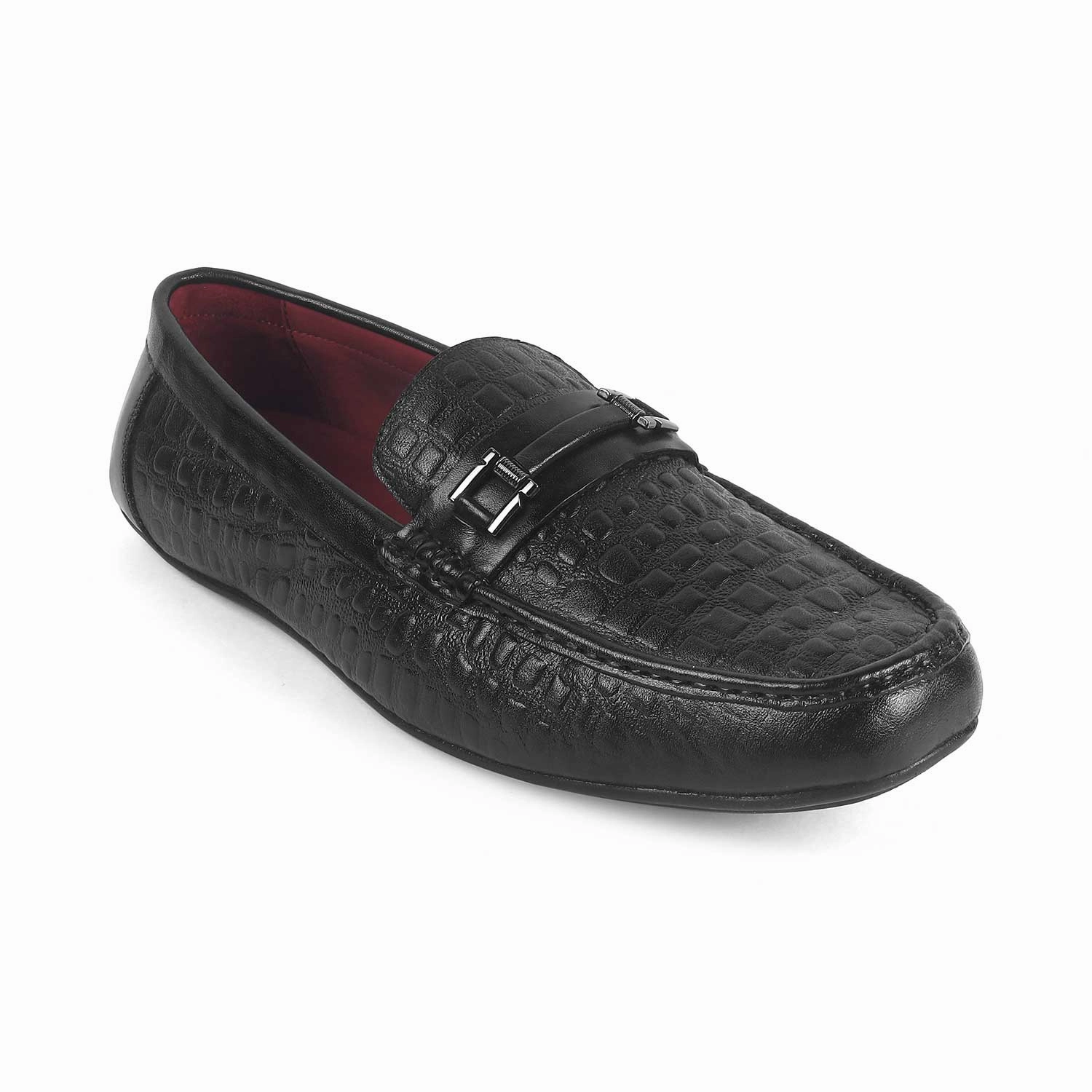 Tresmode Camil Black Men's Leather Driving Loafers Adrian Year Of The Dragon Hair-on Tassel Loafers