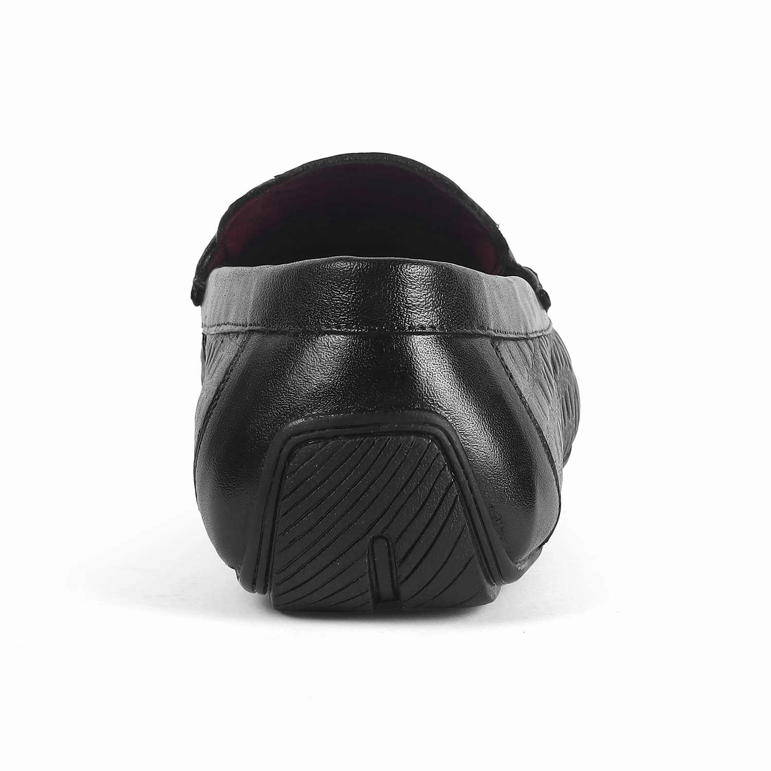 Tresmode Camil Black Men's Leather Driving Loafers Zevacci Loafers