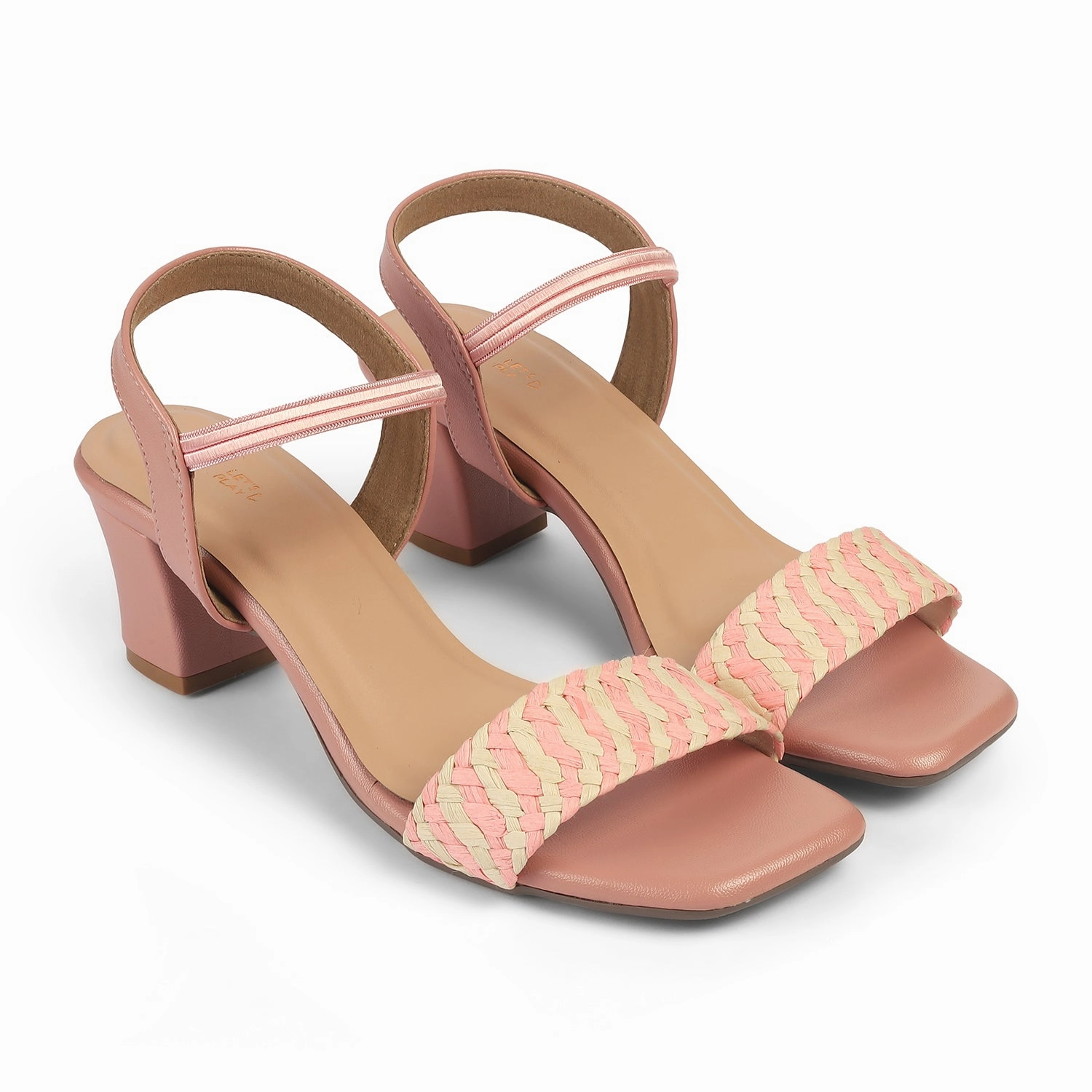 Tresmode Cescross Pink Women's Dress Block Heel Sandals Platform Chunky Sandals