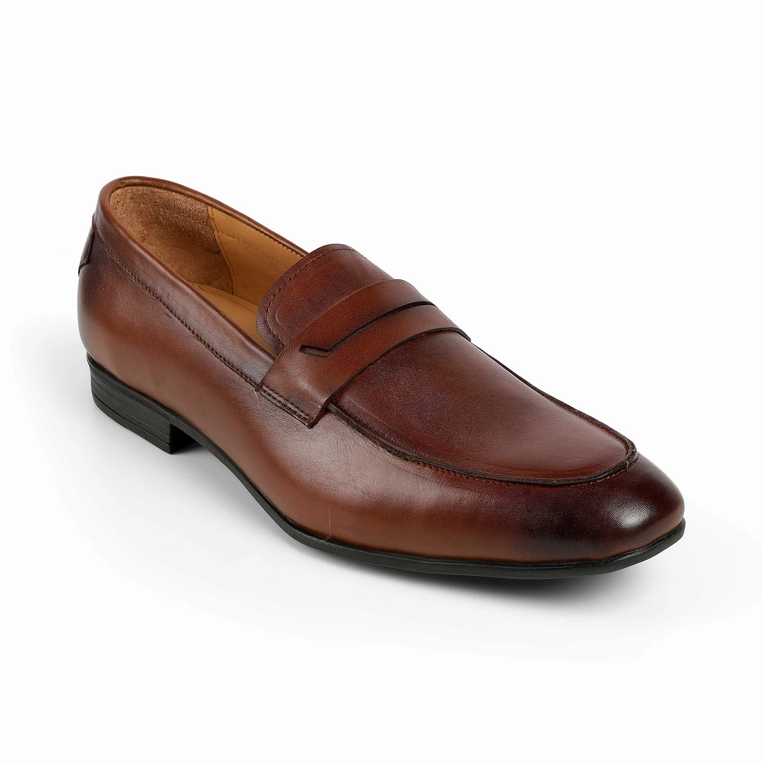 Tresmode Cosc Brown Men's Leather Penny Loafers Loafers With Bottoms