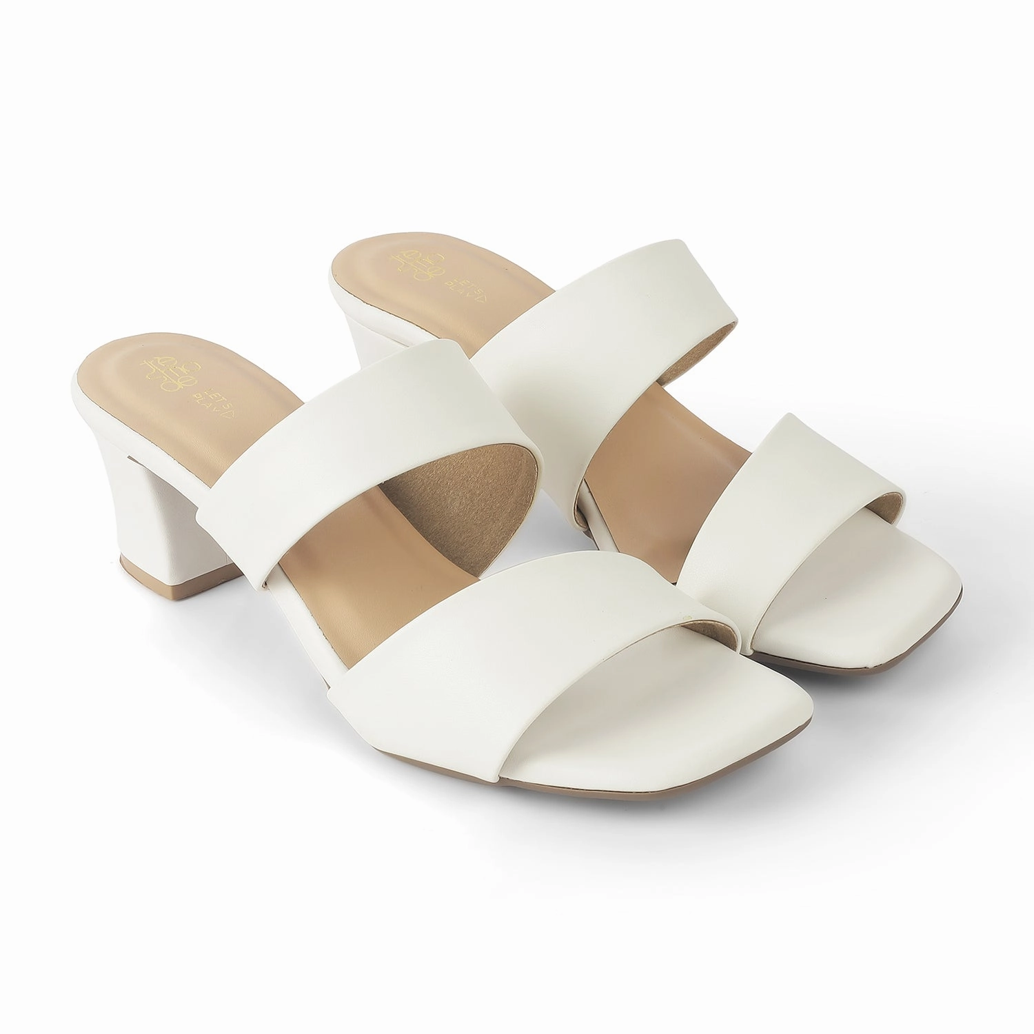 Tresmode Dejvice White Women's Casual Block Heel Sandals Earthbound Sandals