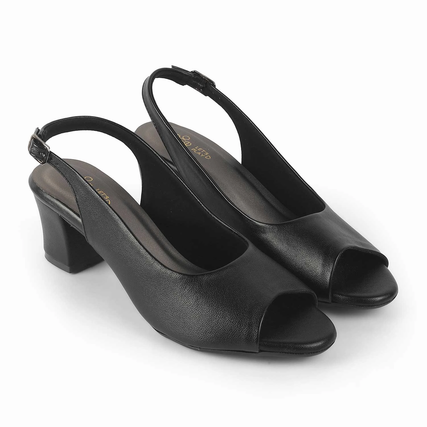 Sandals Jc Penney Tresmode Edee Black Women's Dress Block Heel Slingback Pumps